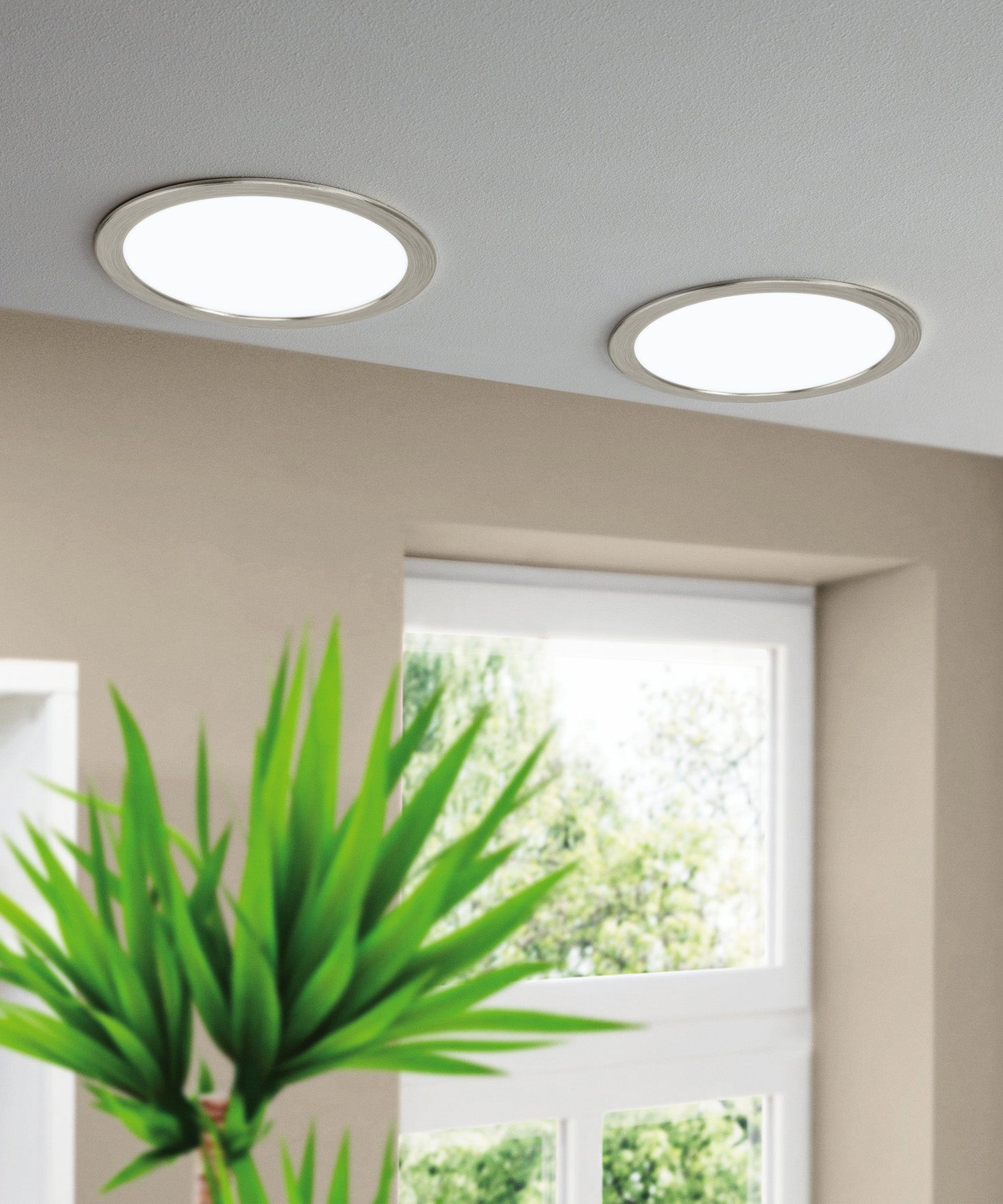 Faretto Ad Incasso Moderno Fueva Z Alluminio Nichel Satinato Led Integrato 16,5W