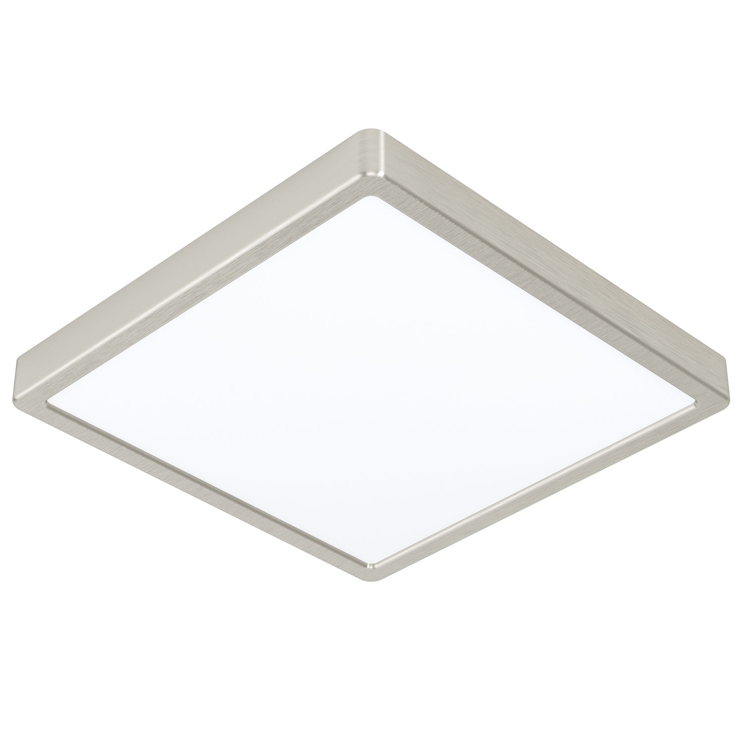 Plafoniera Moderna Fueva Z Alluminio Nichel Satinato Led Integrato 19,5W