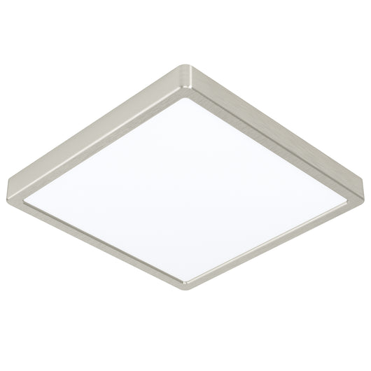 Plafoniera Moderna Fueva Z Alluminio Nichel Satinato Led Integrato 19,5W