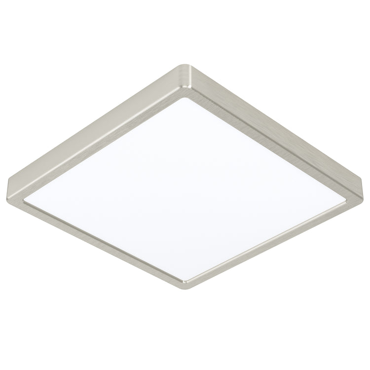 Plafoniera Moderna Fueva Z Alluminio Nichel Satinato Led Integrato 19,5W