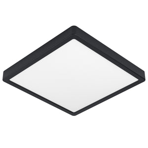 Plafoniera Moderna Fueva Z In Alluminio Nero Led Integrato 19,5W 2700 6500K Ip44