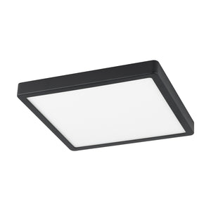 Plafoniera Moderna Fueva Z In Alluminio Nero Led Integrato 19,5W 2700 6500K Ip44