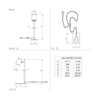 Lampada Da Scrivania Moderna Ceppino 1 Luce Acciaio Nero E Bianco