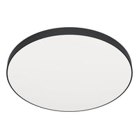 Plafoniera Contemporanea Zubieta A Acciaio Nero Led Integrato 32W 2700 6500K