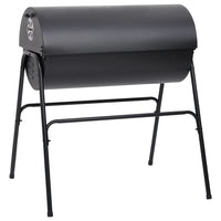 Barbecue a Barile 2 Griglie di Cottura Nero 80x95x90 cm Acciaio