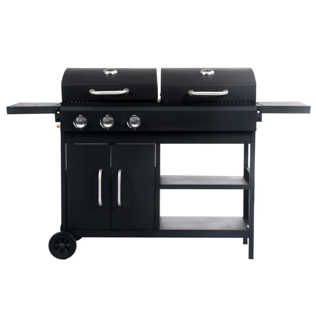 Barbecue Combinato Carbone e Gas 3 Fuochi