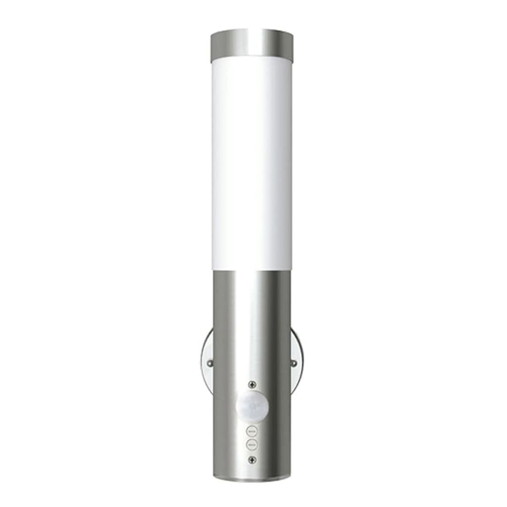 Lampioncini in acciaio inox, sensore di movimento,2 x 60w