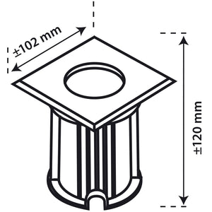 Faretto Carrabile a LED 3 W Nero 5000.459