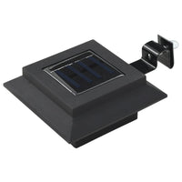 Lampade Solari da Esterni 6 pz a LED Quadrate 12 cm Nero