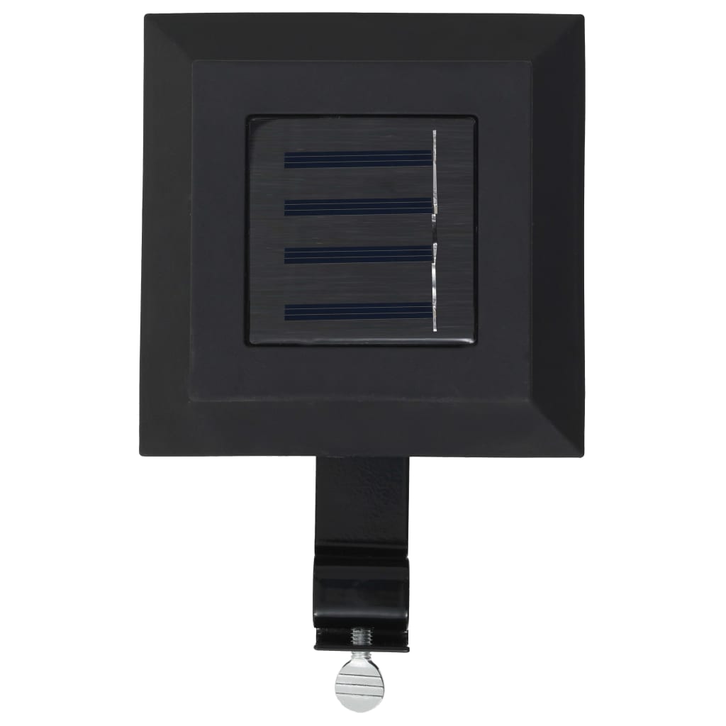 Lampade Solari da Esterni 6 pz a LED Quadrate 12 cm Nero