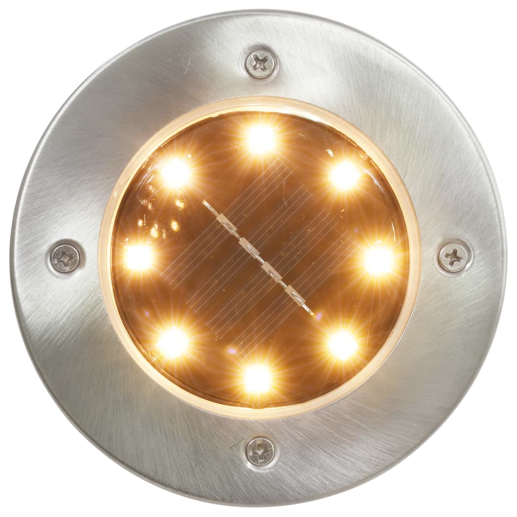 Lampade Solari da Terra 8 pz Luci a LED Bianco Caldo