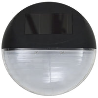 Lampade Solari da Parete da Esterno a LED 24 pz Rotonde Nere