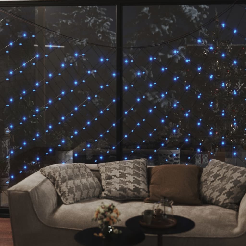 Luci di Natale a Rete Blu 3x3m 306 LED Interni Esterni