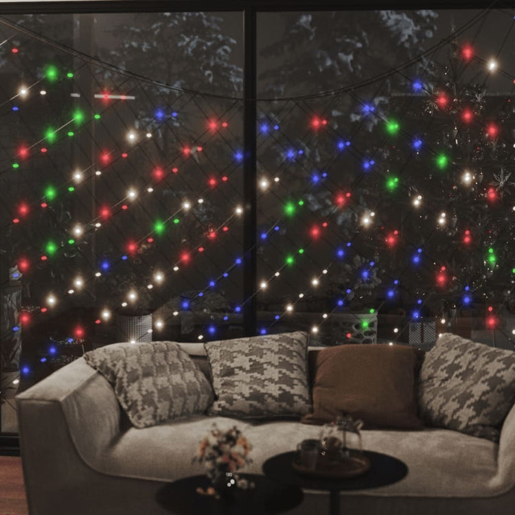 Luci di Natale Rete Colorate 3x2m 204 LED Interni Esterni