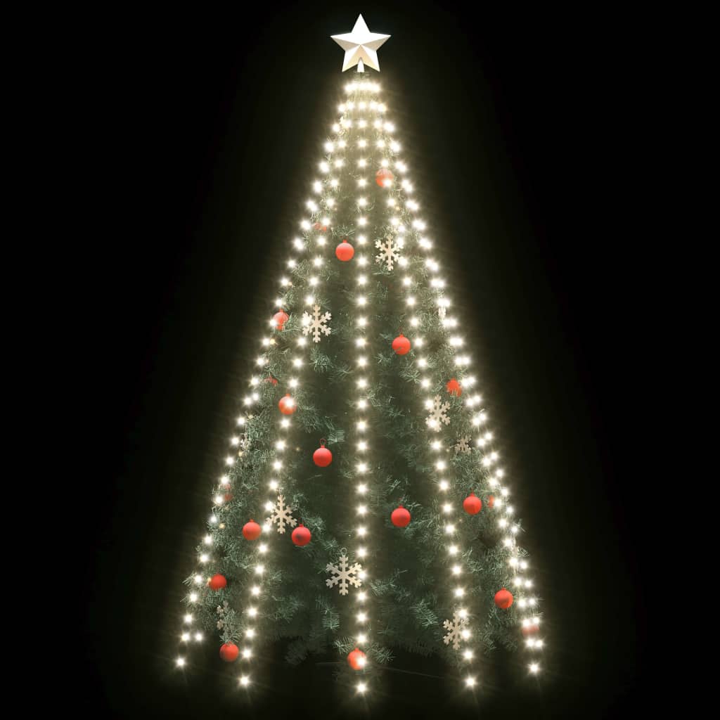 Rete di Luce per Albero di Natale 250 LED Bianco Freddo 250 cm