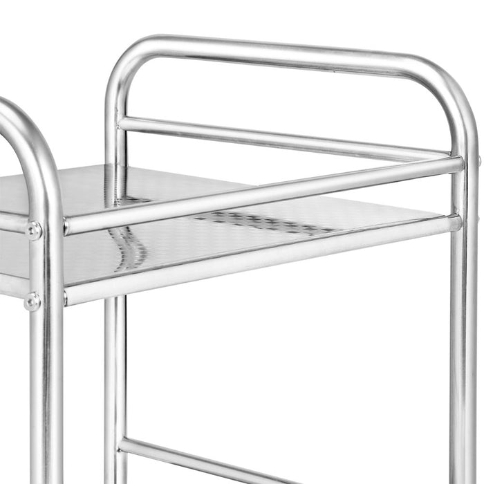 Carrello Multiuso in Metallo Verniciato Silver Bagno Cucina Parrucchiere Estetista