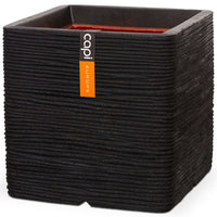 Fioriera Nature Rib Quadrata 40x40 cm Nero KBLR903