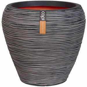 Vaso a Cono Nature Rib 42x38 cm Antracite KOFZ362