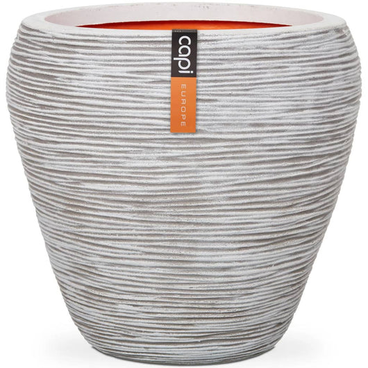 Vaso a Cono Nature Rib 42x38 cm Avorio KOFI362