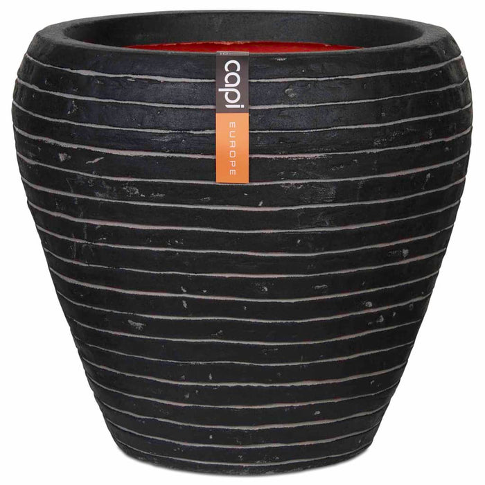 Vaso a Cono Nature Row 42x38 cm Antracite PKRWZ362