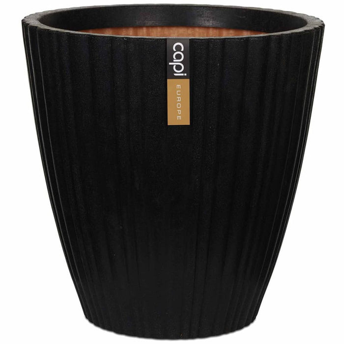 Vaso a Cono Urban Tube 40x40 cm Nero KBLT801