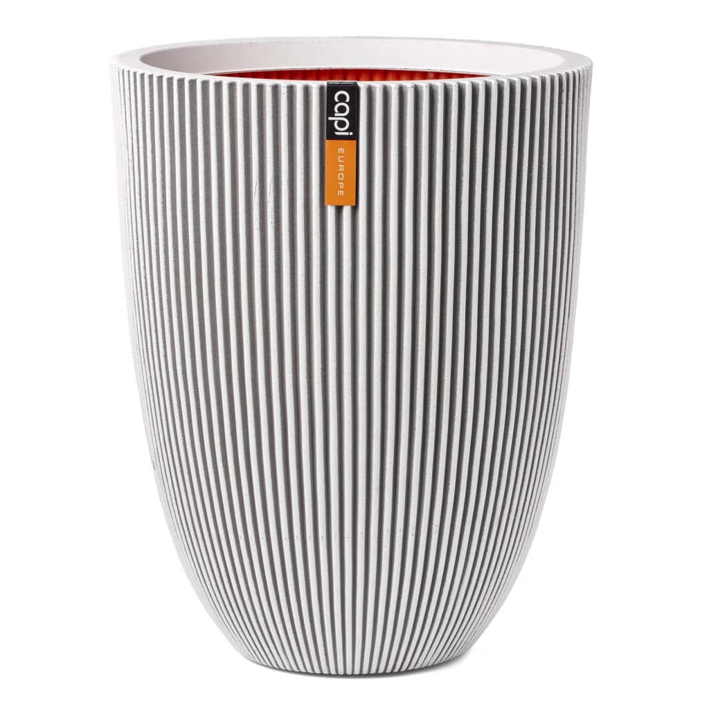 Vaso Elegante Groove 34x46 cm Avorio