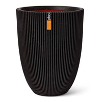 Vaso Elegante Groove 46x58 cm Nero