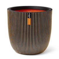 Vaso Groove 43x41 cm Nero e Oro