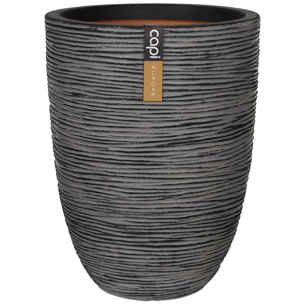 Vaso Nature Rib Elegante Basso 46x58 cm Antracite KOFZ783