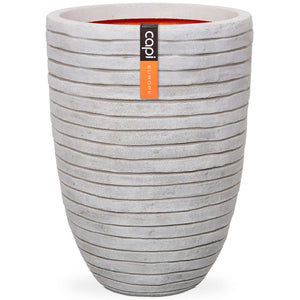 Vaso Nature Row Elegante Basso 46x58 cm Avorio KRWI783