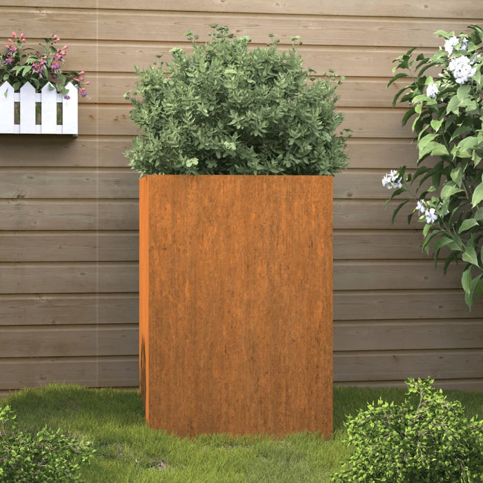 Fioriera 52x48x75 cm Acciaio Corten