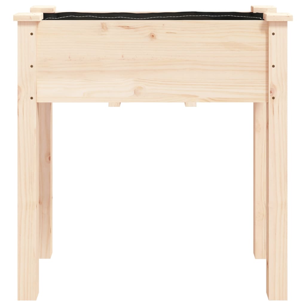 Fioriera con Fodera 71x37x76 cm Legno Massello di Abete