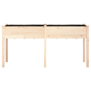 Fioriera con Fodera 161x45x76 cm Legno Massello di Abete