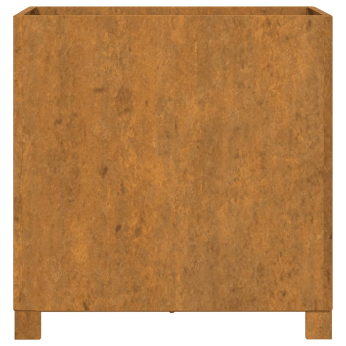 Fioriera con Gambe Ruggine 49x47x50 cm Acciaio Corten