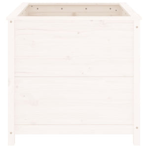 Fioriera da Giardino Bianca 82,5x82,5x78cm Legno Massello Pino