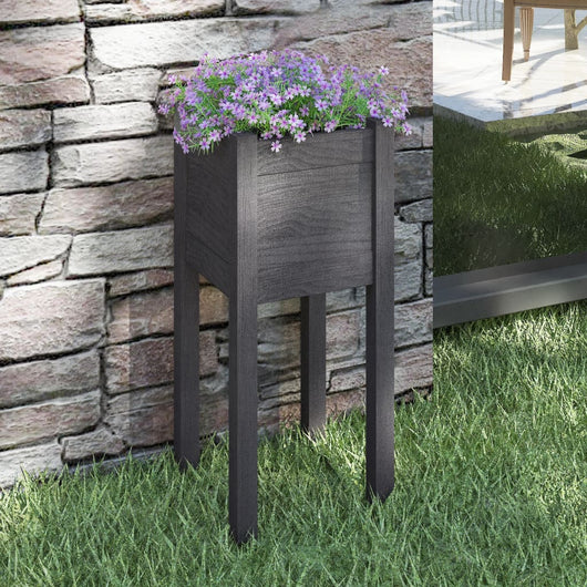 Fioriera da Giardino Grigie 31x31x70 cm Legno Massello di Pino