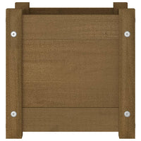 Fioriera da Giardino Miele 31x31x31 cm Legno Massello di Pino