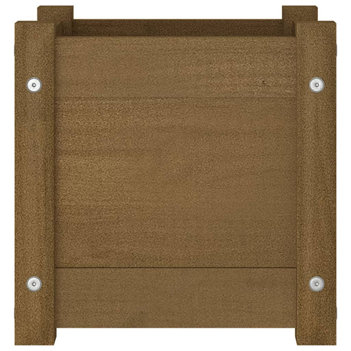 Fioriera da Giardino Miele 31x31x31 cm Legno Massello di Pino