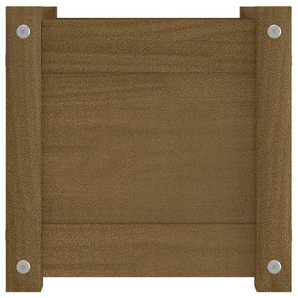 Fioriera da Giardino Miele 31x31x31 cm Legno Massello di Pino