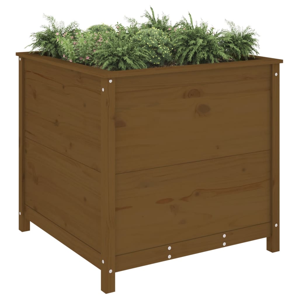 Fioriera da Giardino Miele 82,5x82,5x78 cm Legno Massello Pino