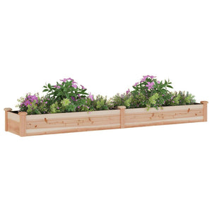 Fioriera Rialzata da Giardino Fodera 240x45x25cm Massello Abete