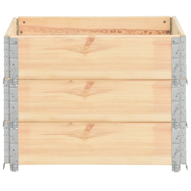 Fioriere Rialzate 3 pz 60x80 cm in Legno Massello di Pino