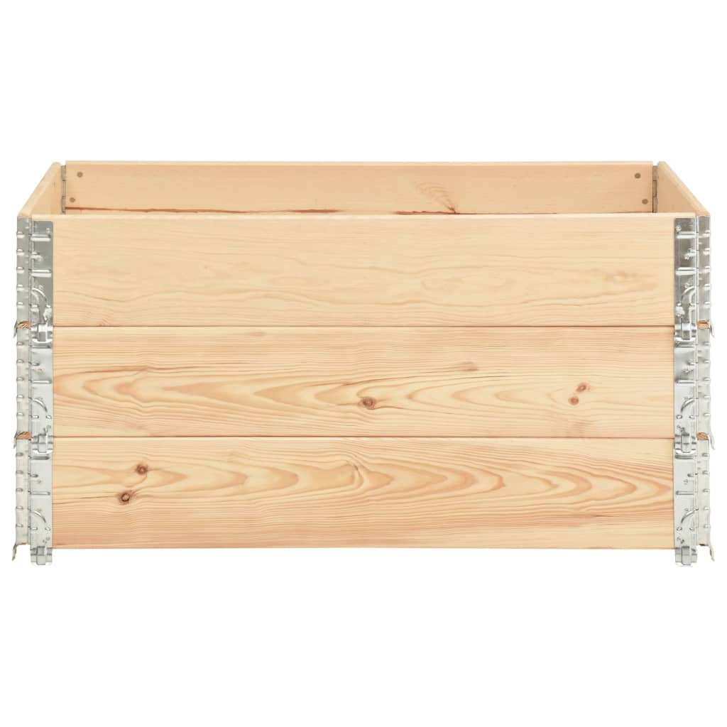 Fioriere Rialzate 3 pz 80x120 cm in Legno Massello di Pino