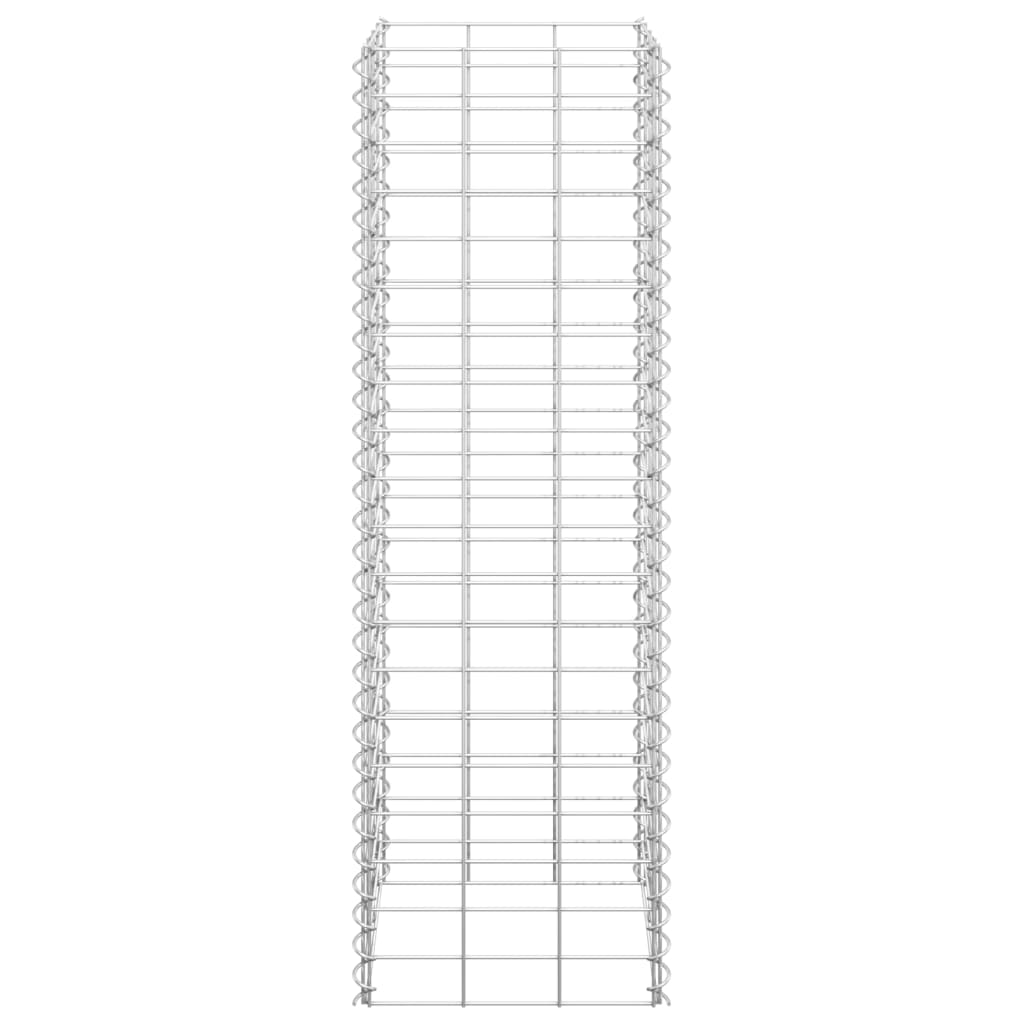 Fioriere Rialzate a Gabbione 3 pz 30x30x100 cm in Ferro