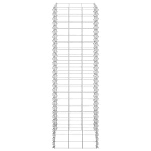 Fioriere Rialzate a Gabbione 3 pz 30x30x100 cm in Ferro