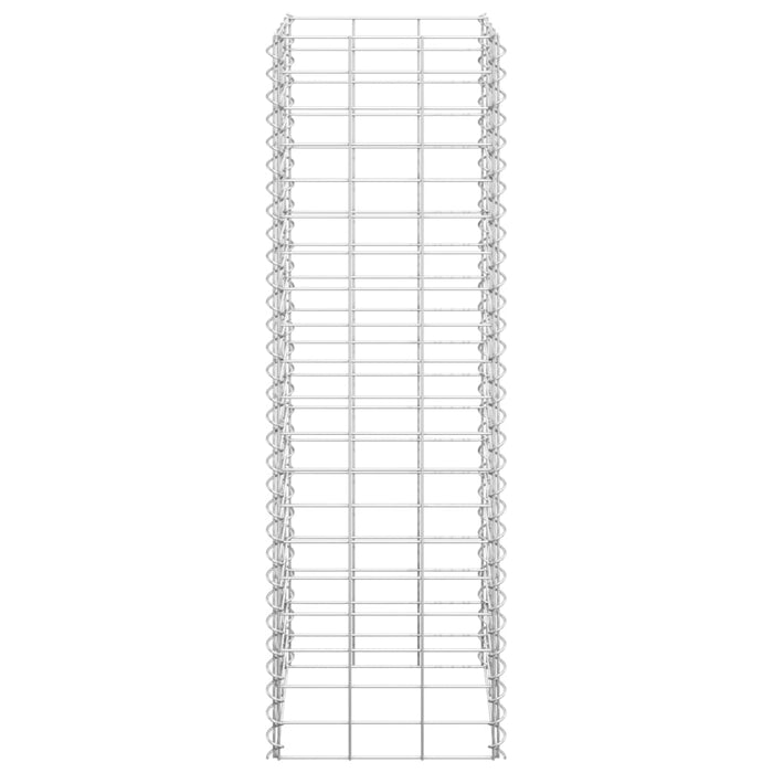 Fioriere Rialzate a Gabbione 3 pz 30x30x100 cm in Ferro