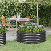 Vaso da Giardino in Acciaio a Polvere 100x100x36 cm Antracite