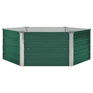 Vaso per Colture Rialzato 129x129x46 cm Acciaio Zincato Verde