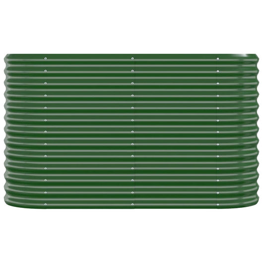 Vaso per Giardino Acciaio Verniciato a Polvere 114x40x68 cm Verde