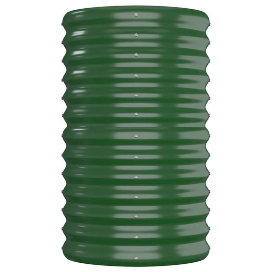 Vaso per Giardino Acciaio Verniciato a Polvere 152x40x68 cm Verde